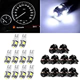 DSSOOY 10Pack T10 194 168 LED Light Bulb PC194 PC195 PC160 PC161 PC168 Instrument Panel Gauge Cluster Dashboard Automotive Light Bulb White