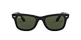 Ray-Ban RB2140 Original Wayfarer Sunglasses, Black/Crystal Green, 54 mm