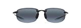 Maui Jim Ho'okipa w/ Patented PolarizedPlus2 Lenses Polarized Sport Sunglasses, Gloss Black/Neutral Grey Polarized, Medium