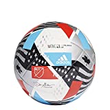 adidas MLS Club Soccer Ball,White/Black/Silver Metallic/Pantone,5