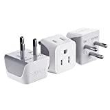 Ceptics Thailand Travel Adapter with Dual Usa Input (Type O) Ultra Compact - 3 Pack - Safe Grounded Perfect for Cell Phones, Laptops, Camera Chargers and More (CT-18)