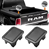 Moonlinks Ram 1500 Stake Pocket Covers, Rear Truck Bed Rail Stake Pocket Cover Compatible with Dodge Ram 2019 2020 2021(Set of 2)