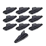 TASAN RACING Universal 10Pcs/Set ABS Car Roof Shark Fins Spoiler Wing Kit Air Vortex Generator A Style Carbon Fiber