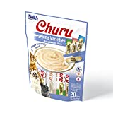 INABA Churu Cat Treats, Grain-Free, Lickable, Squeezable Creamy Purée Cat Treat/Topper with Vitamin E & Taurine, 0.5 Ounces Each Tube, 20 Tubes, Tuna Variety