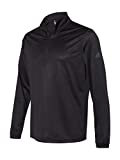 Adidas Mens Lightweight Quarter-Zip Pullover (A401) - Black, Large