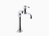 KOHLER K-99268-CP Artifacts Gentleman's Bar Sink Faucet, Polished Chrome, Single Handle, Prep Faucet, Secondary Faucet, Single Hole Installation, Entertainment Faucet