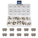 VAPKER 100 Pcs 10 value DIP Quartz Crystal Oscillator 4M,6M,8M,10M,12M,16M,20M,22.1184M,24M,25M Crystal Resonators Oscillator Assortment Kit