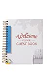 Visitor Guest Book Sign in Log Book Register Book for Business – Visitor Sign in Sheets - Cabins, Rentals, Vacation Homes -Spiral Hardcover- 100 Sheets - 7.5”x9"