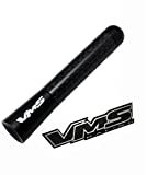 VMS RACING BLACK with BLACK Real CARBON FIBER CNC Machined Billet Aluminum Short 3" inch Antenna Compatible with Nissan 350Z Fairlady Z 240SX 180SX Nismo