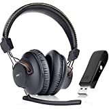 Avantree DG59(M) Wireless Headphones with Microphone & USB Adapter Set for PC Computer Laptop PS5 PS4, High Sound Quality in-Game Voice Chat, 40hrs Bluetooth Headsets with Mic for Skype Zoom Meetings