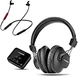 Avantree D4169 Dual Bluetooth 5.0 Wireless Over & In Ear Headphones Earbuds for TV Watching with a Low Latency Transmitter, Neckband Earphones, Personalized Volume Control, Plug n Play, No Audio Delay