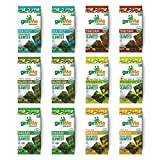 gimMe Organic Roasted Seaweed Sheets - 6 Flavor Variety Pack - 12 Count - Keto, Vegan, Gluten Free - Great Source of Iodine and Omega 3’s - Healthy On-The-Go Snack for Kids & Adults