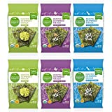 Simple Truth Organic Seaweed Snacks Variety Bundle - Roasted Seaweed with Sea Salt, Sweet & Salty, Wasabi Roasted (Pack of 6)