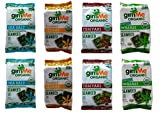 gimMe Organic Non-GMO Gluten Free Vegan Premium Roasted Seaweed Snack 4 Flavor 8 Pack Sampler Variety Bundle, 2 each: Sea Salt, Toasted Sesame, Teriyaki, Hot Wasabi (.17 Ounces)