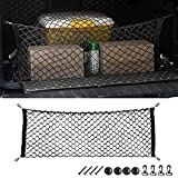 Car Rear Cargo Net, Adjustable Elastic Storage Organizer Net, Trunk Cargo Storage Net, Universal Fit for Car, Vehicle, SUV