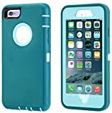 Annymall Case Compatible for iPhone 8 & iPhone 7, Heavy Duty [with Kickstand] [Built-in Screen Protector] Tough 4 in1 Rugged Shorkproof Cover for Apple iPhone 7 / iPhone 8 (Blue)