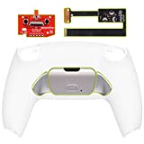 eXtremeRate White Real Metal Buttons (RMB) Version Rise 2.0 Remap Kit for PS5 Controller BDM 010 & BDM 020, Upgrade Board & Redesigned Back Shell & Programable Back Buttons Set for PS5 Controller