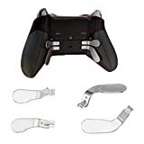 QINGYA 4 PCS Metal Stainless Steel Paddles Hair Trigger Locks Replacement Parts Elite Controller Game Accessory(4Pcs Paddles)