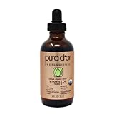 PURA D'OR Organic Vitamin E Oil Blend 70,000 IU (4oz / 118mL) 100% Natural Hexane Free, Sweet Almond, Apricot, Jojoba, Argan, Rosehip, Sunflower & Avocado Bath Oil for Scars, Skin, Face & Full Body