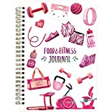 Food and Fitness Journal Diary Workout Wellness Log Notebook Planner Weight Loss Diet Meal Exercise Training Health Tracker 6.1" x 8.5"