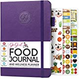 GoGirl Food Journal & Wellness Planner –– Daily Health, Diet & Fitness Diary – Lifestyle & Nutrition Journal with Meal, Exercise & Weigh Loss Trackers - A5 size, 5.8″x8.3″, Hardcover – Purple