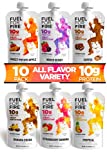 Fuel For Fire - Variety Pack with All 6 Flavors (10 Pack) Including New Mixed Berry! Fruit & Protein Smoothie Squeeze Pouch | Gluten Free, Soy Free, Kosher, No Added Sugar (4.5 ounce pouches)