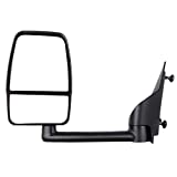 ECCPP Textured Tow Manual Folding Manual Adjustment Non-Heated Left Side Mirror Driver Side Mirror Fit for 2003-2011 for Chevy Express Savana