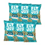 FitJoy Gluten Free Pretzels, Sea Salt Twists, Grain Free: Gluten Free Snacks with Made-In-USA Crispy Crunchiness - Nut Free, Non-GMO, Vegan Certified, 5 Oz, 6 Bag Pretzel Pack