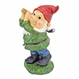 Design Toscano QM2458200 Bigey Burt Funny Golfing Garden Gnome Statue, 12 inch, Full Color