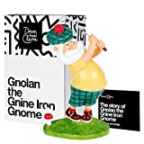 Dawn & Claire Gnolan The Gnine Iron Gnome | Golfer Statue for Garden, Lawn, Yard, Book Shelf, Golf Desk Decoration, Unique Novelty Golfing Gift Idea