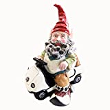 Nowaday Gnomes - Greg The Golfer Gnome in His Golf Cart Holding a Golf Club Home & Garden Gnome Statue 12" H