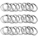 Resinta 24 Pack Regular Mouth Mason Jar Replacement Metal Rings Rust Proof Screw Bands For Pickling Canning Jars (Silver)