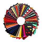 ekSel 45 Pack Pocket Square Set for Men Assorted Patterns and Colors Party Weddings