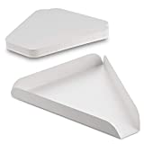 MT Products White Paperboard Single Pizza Slice Wedge Tray (50 Pieces)