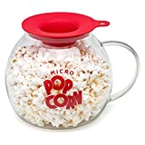 Ecolution EKPCM-0025 Micro-Pop Popper, Glass Microwave Popcorn Maker with Dual Function Lid, 3 Qt