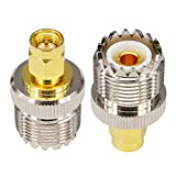 YOTENKO RF Coaxial Adapter SMA Male to UHF Female SO239 SDR Connector SO-239 Converter for uv5r UHF/VHF Walkie Talkie Radio MD380 Garmin Alpha HT Radio Antenna Cable Pack of 2