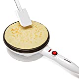 CucinaPro Cordless Crepe Maker - FREE Recipe Guide, Non Stick Dipping Plate plus Electric Base and Batter Spatula, Portable & Compact Baker, Unique Homemade Mothers Day Morning Breakfast Treat, Gift
