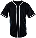 ChoiceApparel Mens Baseball Team Jerseys (X-Large, 077-Black)