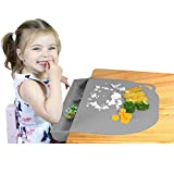 UpwardBaby Silicone Placemats for Toddlers- Suction Baby Placemat for Restaurants & Home with Food Catching Pockets-Kids Placemat for Dining Table-Washable Wipeable Nonslip BPA-Free Placemats for Kids