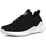 Akk Women Tennis Shoes Slip On for Teens Girls Walking Trail Running Gym Comfort Fashion Outdoor Athletic Sneakers Black Size 7