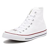 Converse Clothing & Apparel Chuck Taylor All Star Canvas High Top Sneaker, Optical White, 6.5 Women/4.5 Men