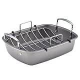 Circulon Nonstick Roasting Pan / Roaster with Rack - 17 Inch x 13 Inch, Gray