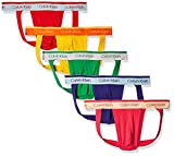 Calvin Klein Men's The Pride Edit 5-Pack Jock Strap, Fury/Crissie Pink/Summer Shine/Envy/Powerful, L