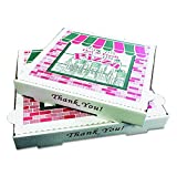 PIZZA Box PZCORB18 Takeout Containers, 18in Pizza, White, 18w x 18d x 2h (Case of 50)