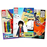 Big Hero 6 Coloring Book Super Set -- 3 Coloring and Activity Books with Games, Puzzles, and Crayons (Big Hero 6 Party Supplies)