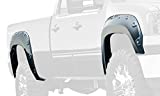 Bushwacker Boss Pocket/Rivet Style Front & Rear Fender Flares | 4-Piece Set, Black, Smooth Finish | 40943-02 | Fits 2007-2010 GMC Sierra 2500 HD/3500 HD Fleetside w/ 6.6' or 8.1' Bed (Excludes Dually)