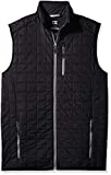 Cutter & Buck Men's Weather Resistant Primaloft Down Alternative Rainier Vest, Black, X-Large Tall