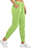 Waitfairy Womens Winter Warm Sweatpants Ribbed Knit Pants Drawstring Jogger Pant with Pocket Green M