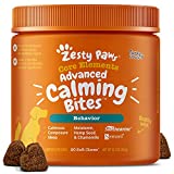 Zesty Paws Dog Calming Bites - Stress Relief Support Supplement Helps to Calm Anxiety Barking Separation and Travel Issues