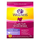 Wellness Natural Pet Food Complete Health Natural Dry Small Breed Healthy Weight Dog Food, Turkey & Rice, 12-Pound Bag